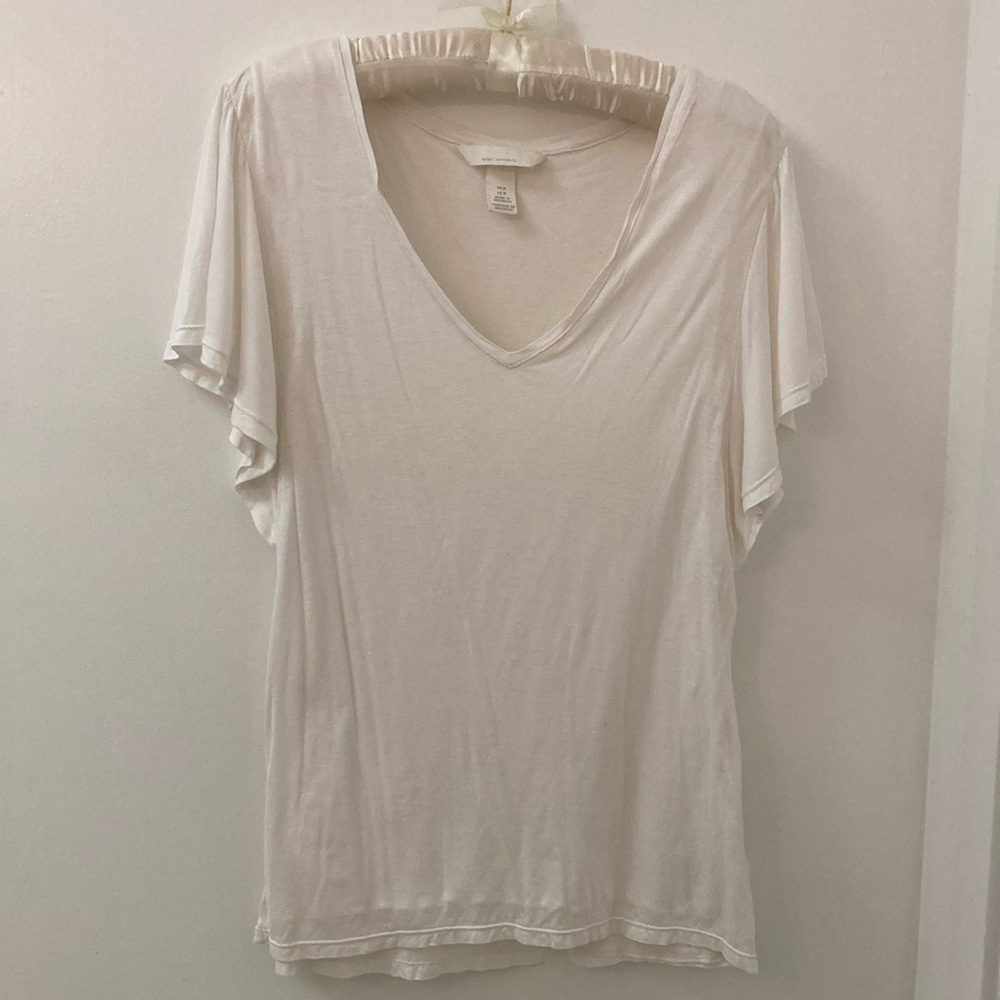 H&M White Short Sleeve Maternity Top